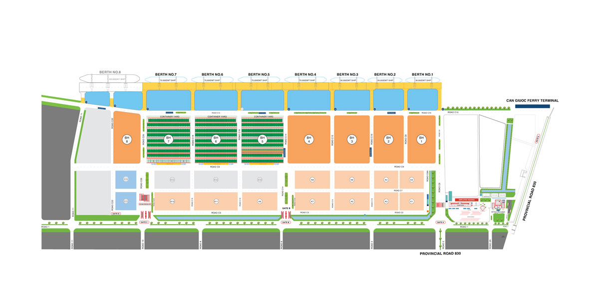 Port Layout & Location - Long An International Port