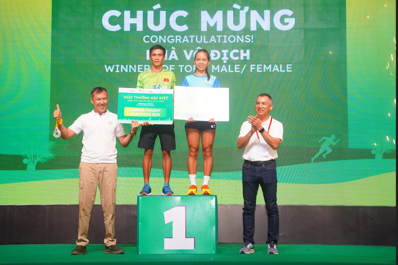 The race winners will receive flight tickets and entry to the Laguna Phuket Marathon in Thailand in 2025. In the men's 21km, the winner is runner Pham Ngoc Phan with a time of 1 hour 16 minutes 02 seconds. The winner of the women's 21km is Hoang Thi Ngoc Hoa, with a time of 1 hour 27 minutes 07 seconds