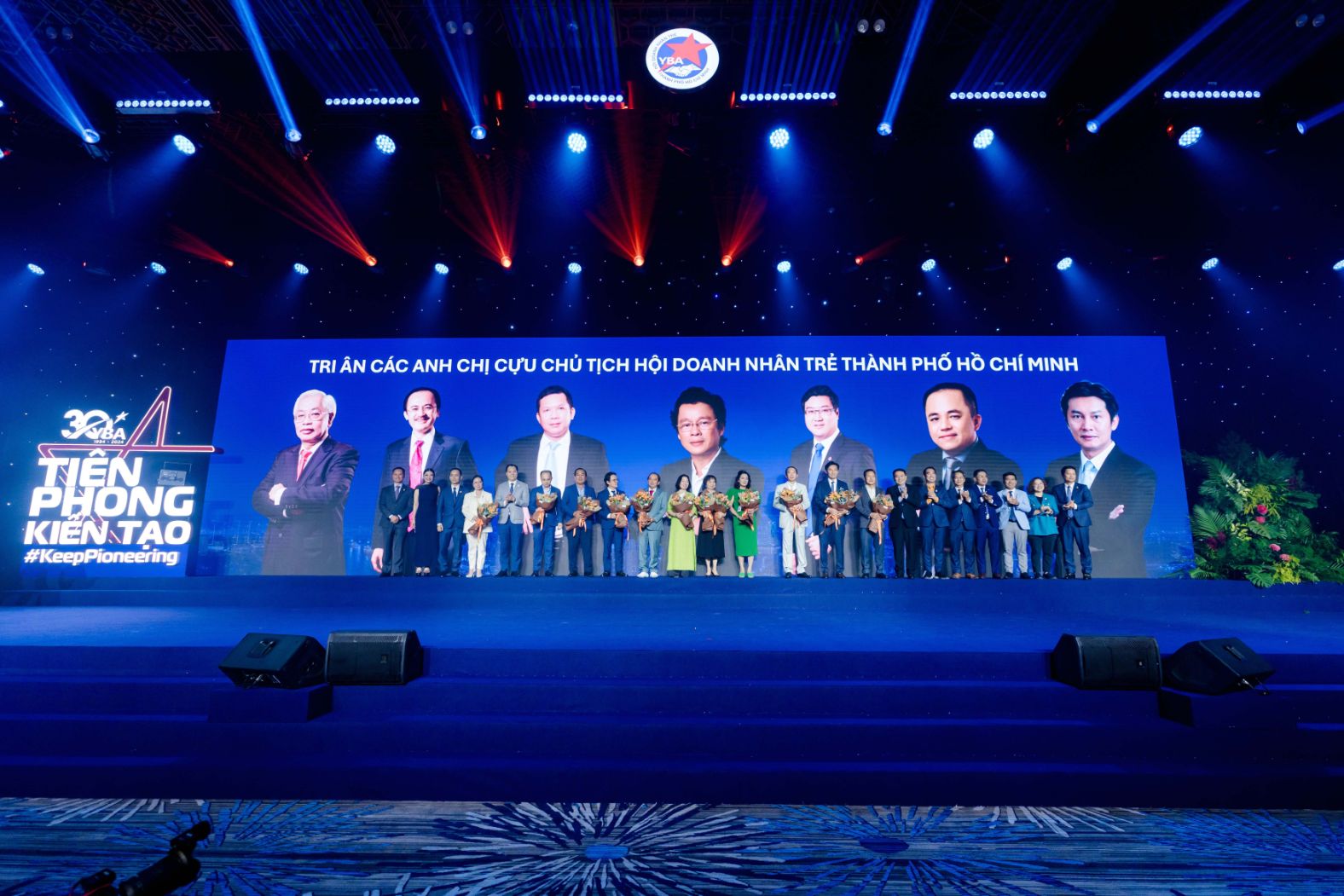 At the 30th Anniversary Celebration, YBA Ho Chi Minh City expresses its gratitude to Mr. Vo Quoc Thang, President of the Vietnam Young Entrepreneurs Association (VYEA) 3rd term, President of the Ho Chi Minh City Young Business Association for the terms 2003 - 2006 and 2006 - 2009, and Chairman of the Board of Directors of Dongtam Group